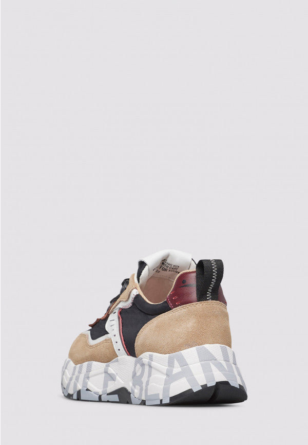 VOILE BLANCHE Sneaker Donna Club 105-Beige/Nero