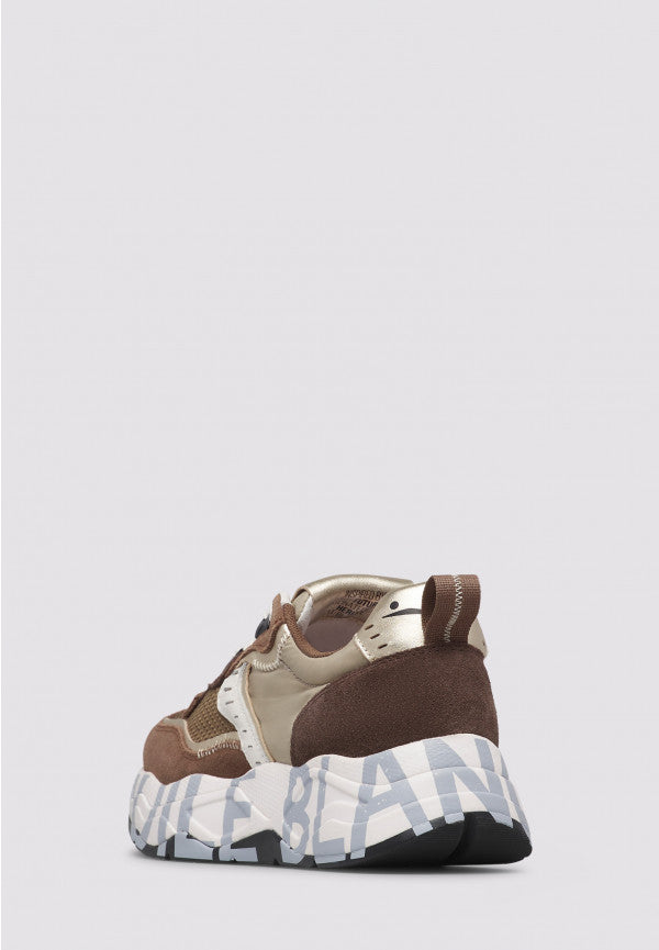 VOILE BLANCHE Sneaker Donna Club 105-Cocoa/Beige