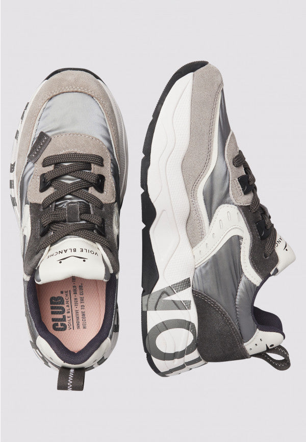 VOILE BLANCHE Sneaker Donna Club 105-Grigio/Bianco