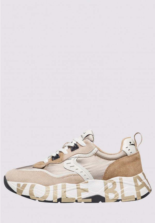 VOILE BLANCHE Sneaker Donna Club 105-Beige/Platino