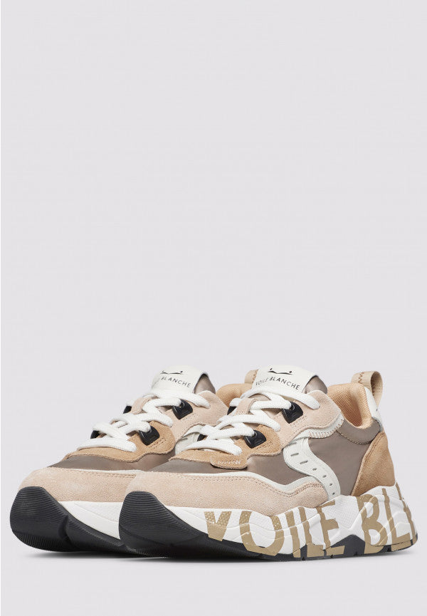 VOILE BLANCHE Sneaker Donna Club 105-Beige/Platino