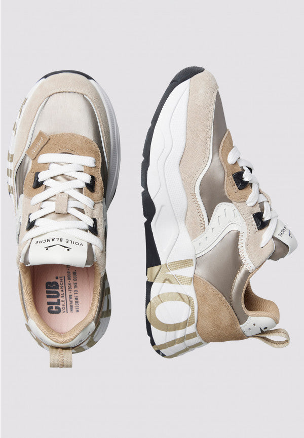VOILE BLANCHE Sneaker Donna Club 105-Beige/Platino