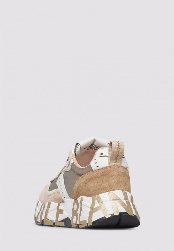 VOILE BLANCHE Sneaker Donna Club 105-Beige/Platino