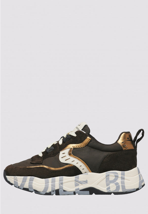 VOILE BLANCHE Sneaker Donna Club 105-Marrone/Bronzo