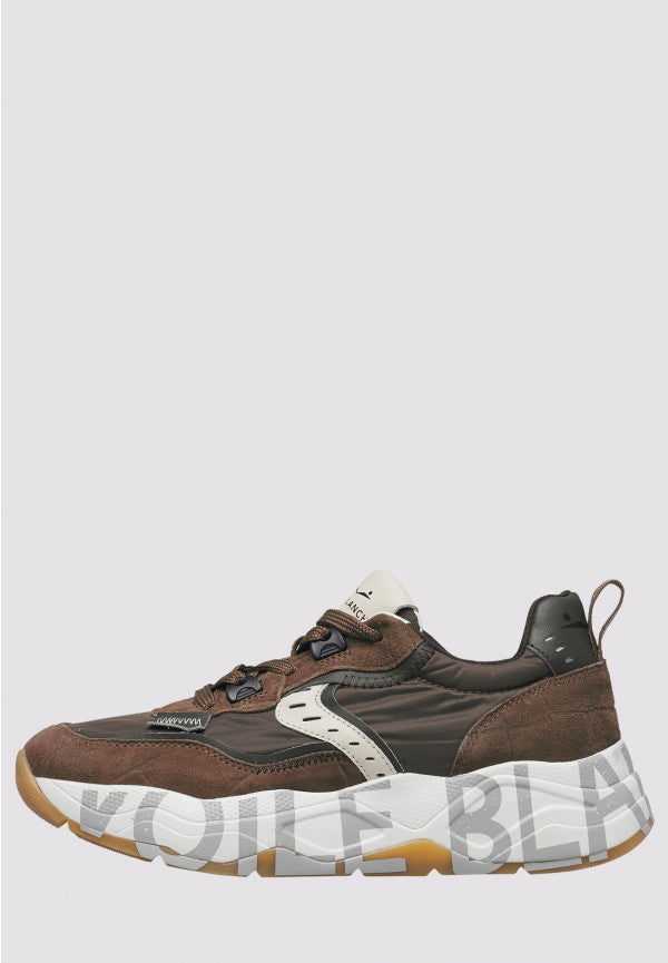 VOILE BLANCHE Sneaker Donna Club 105-Marrone