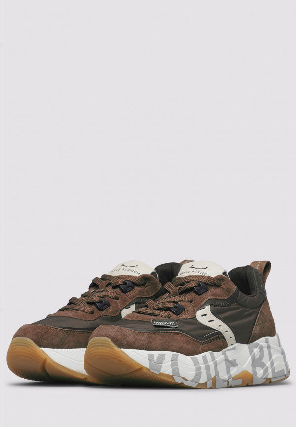 VOILE BLANCHE Sneaker Donna Club 105-Marrone