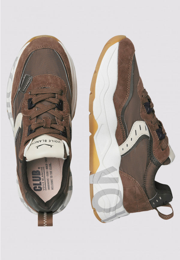 VOILE BLANCHE Sneaker Donna Club 105-Marrone
