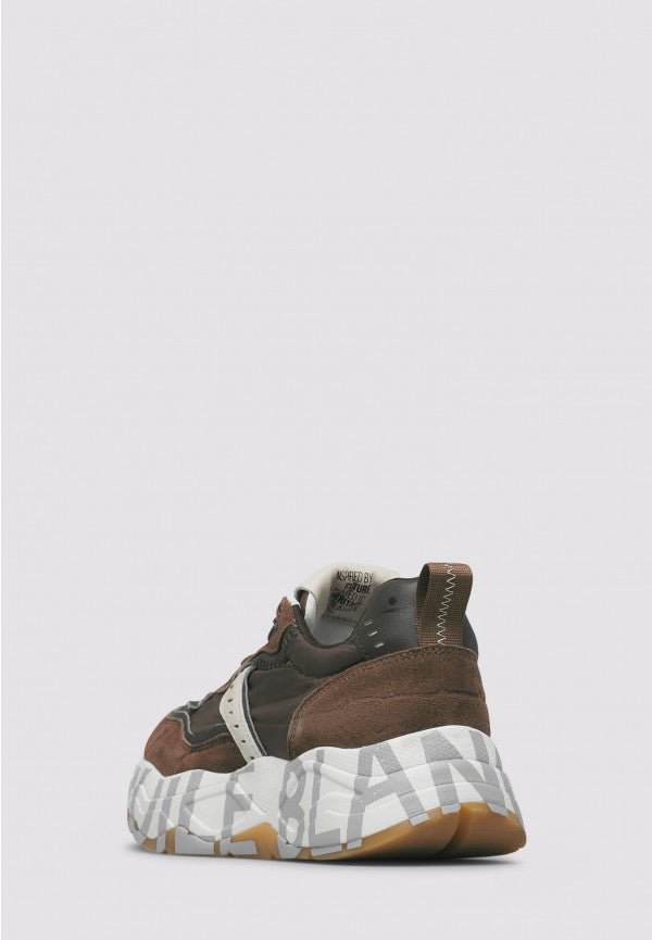 VOILE BLANCHE Sneaker Donna Club 105-Marrone