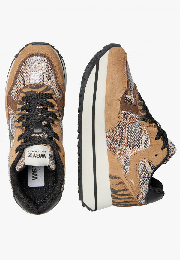 W6YZ Sneaker Donna Deva W-Marrone/Nero