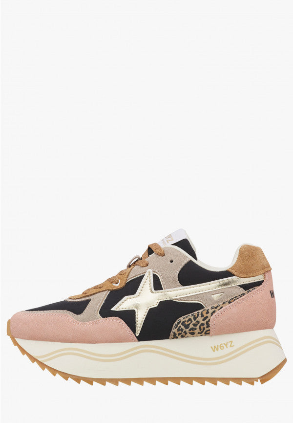 W6YZ Sneaker Donna Deva W-Grigio/Nero/Rosa