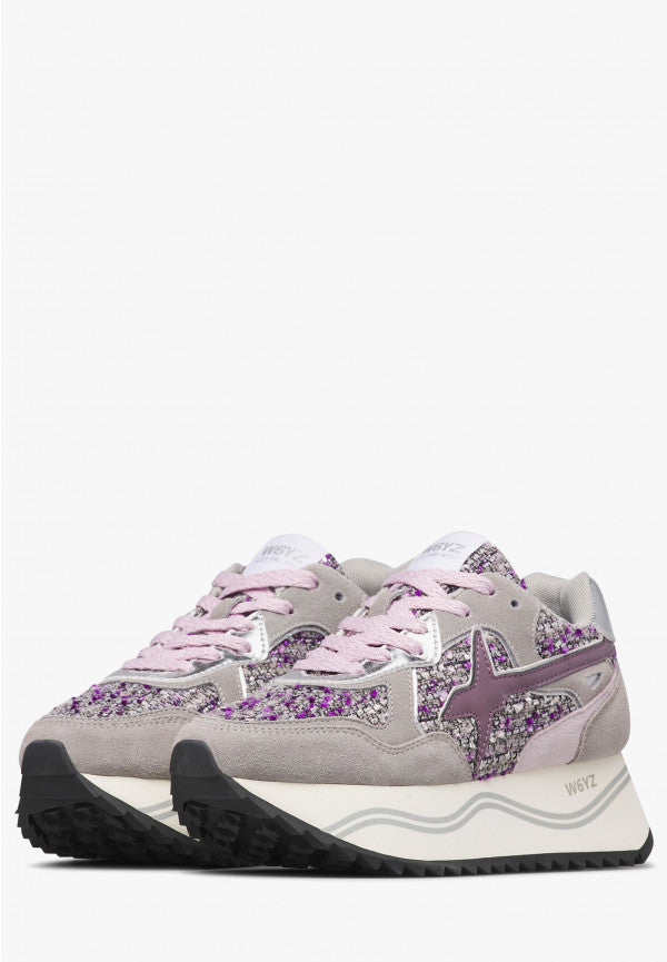W6YZ Sneaker Donna Deva W-Grigio/Lilla