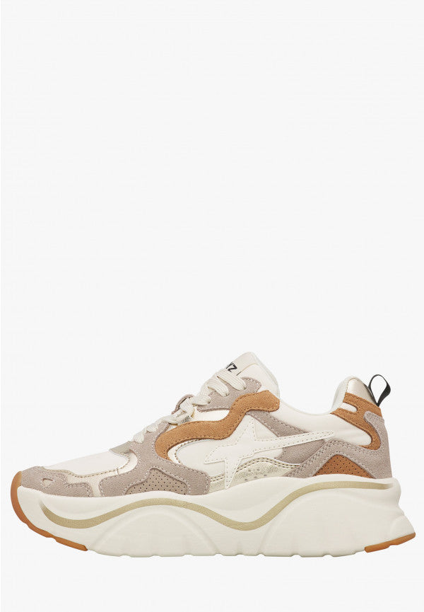 W6YZ Sneaker Donna Mia-W-Beige/Bianco