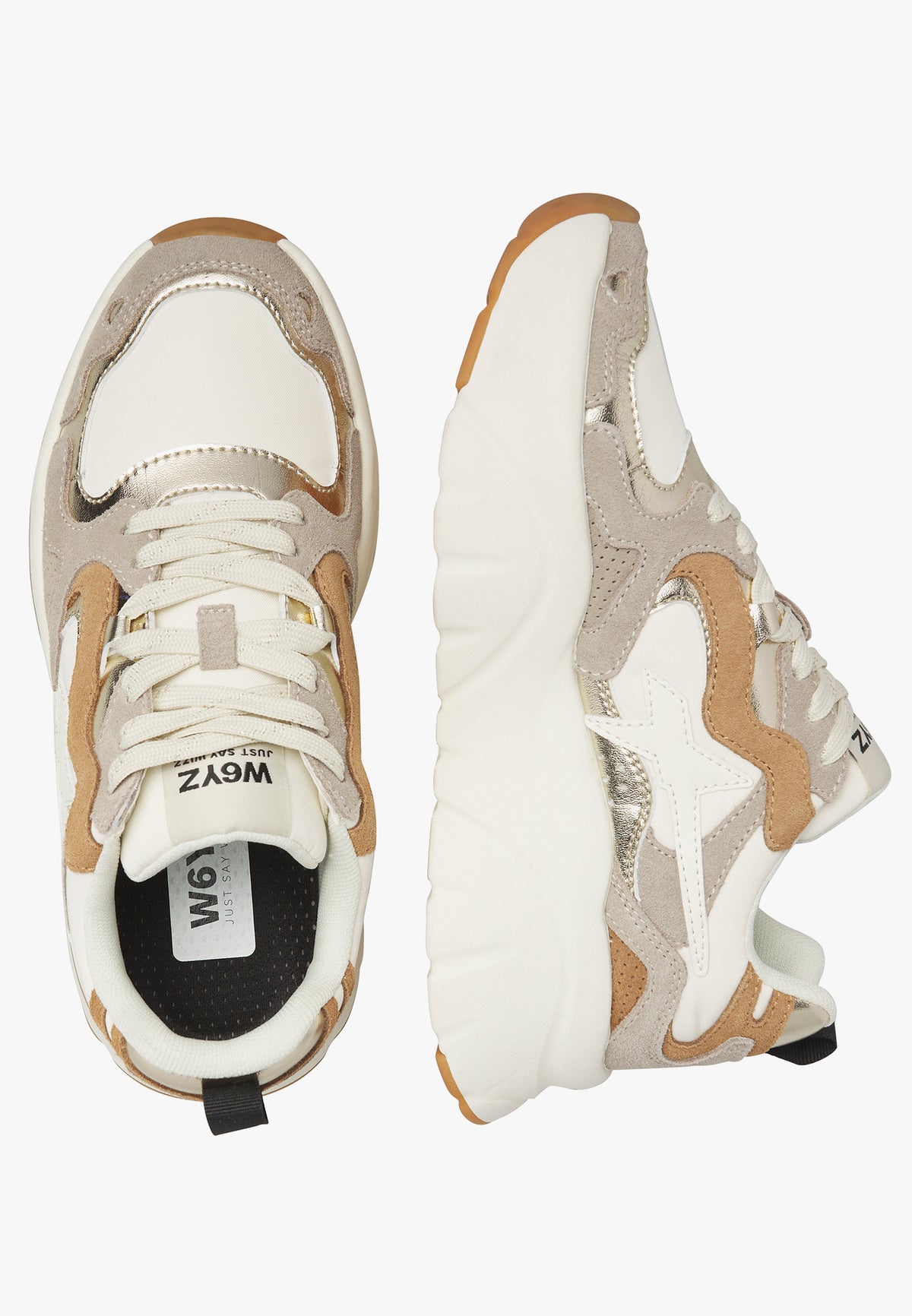 W6YZ Sneaker Donna Mia-W-Beige/Bianco