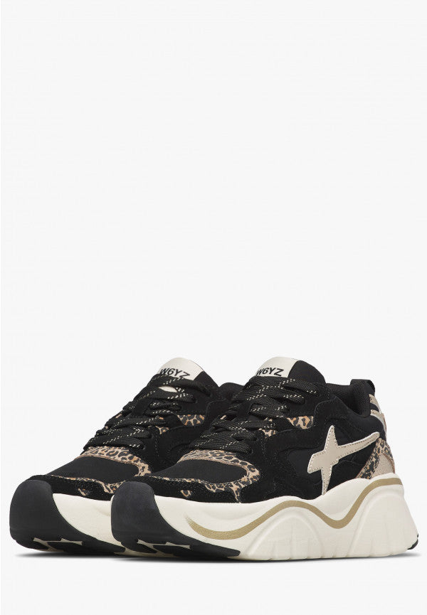 W6YZ Sneaker Donna Mia-W-Nero/Marrone