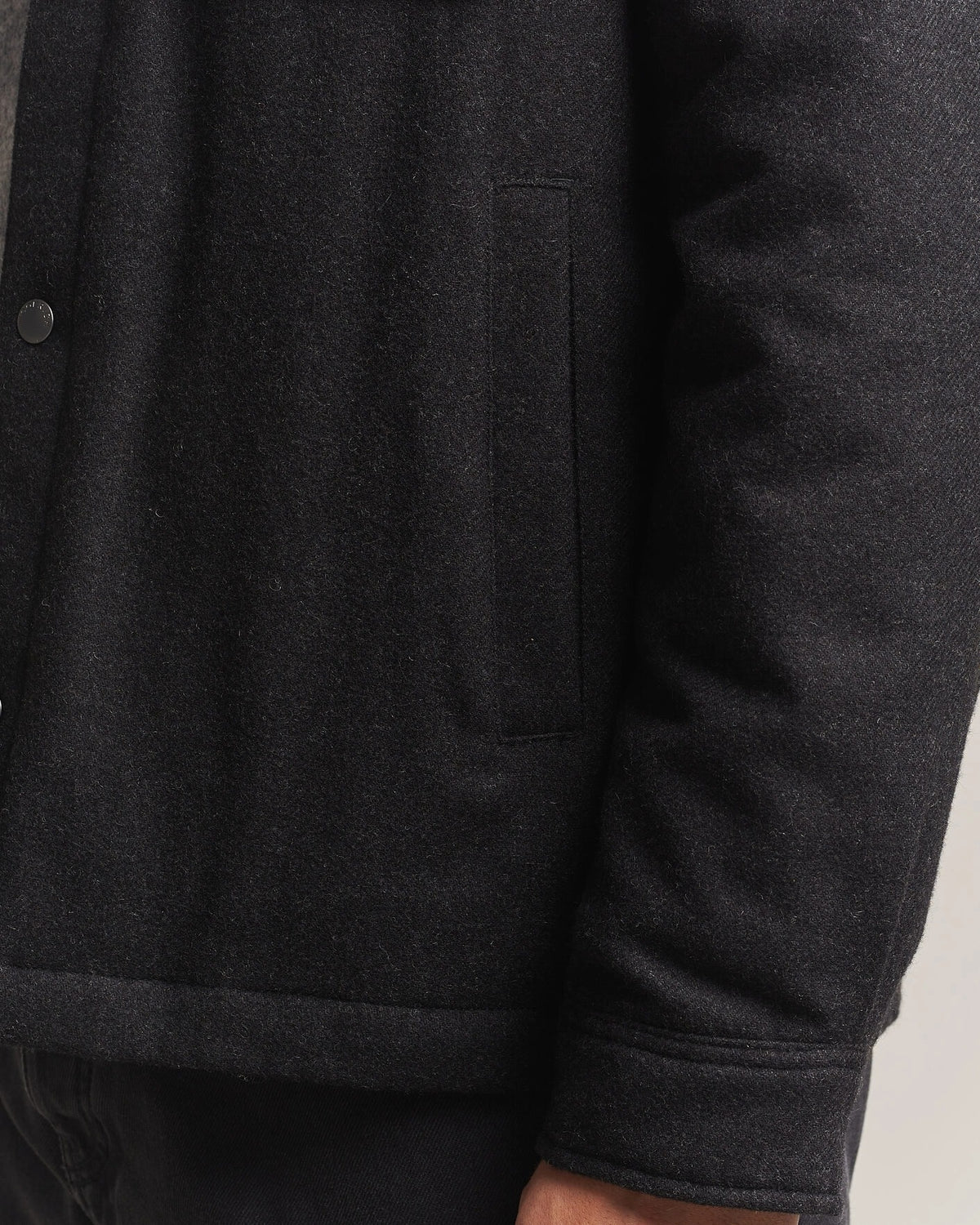 WOOLRICH Giacca Camicia Uomo WOOL ALASKAN-Faded Black