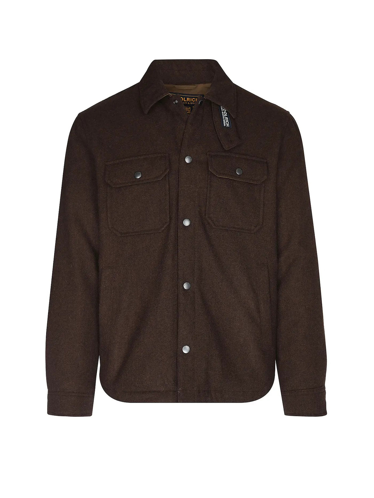 WOOLRICH Giacca Camicia Uomo WOOL ALASKAN-Dark Brown
