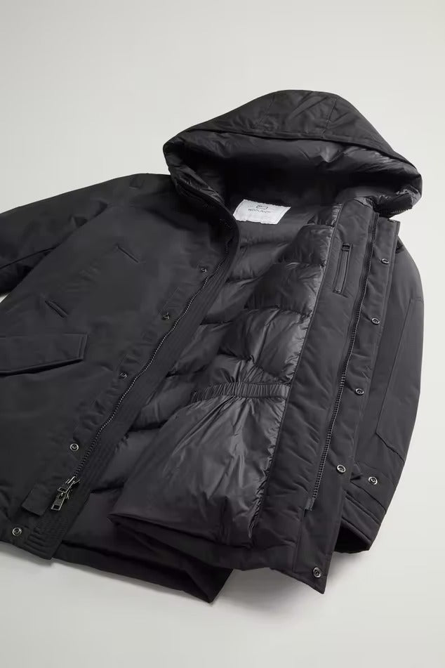 WOOLRICH Parka Uomo POLAR HIGH COLLAR-Black