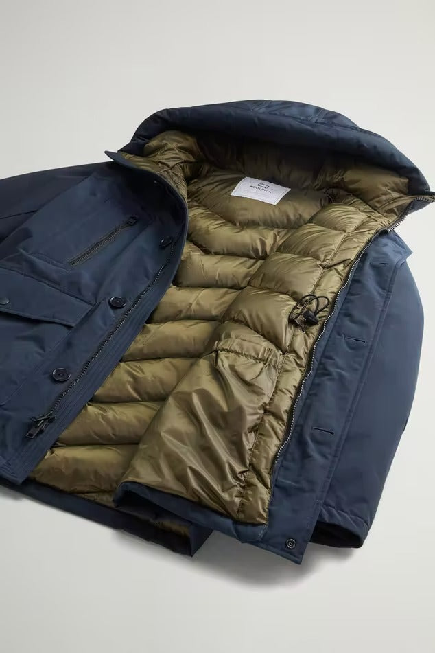 WOOLRICH Parka Uomo Ramar Arctic-Blue Melton