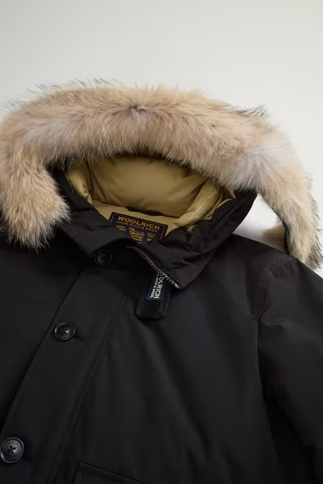 WOOLRICH Bomber Uomo POLAR DETACHABLE FUR-Black