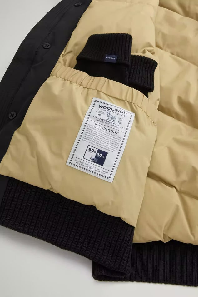 WOOLRICH Bomber Uomo POLAR DETACHABLE FUR-Black