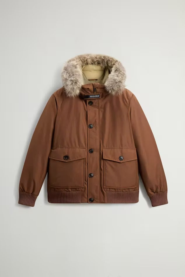 WOOLRICH Bomber Uomo POLAR DETACHABLE FUR-Bison