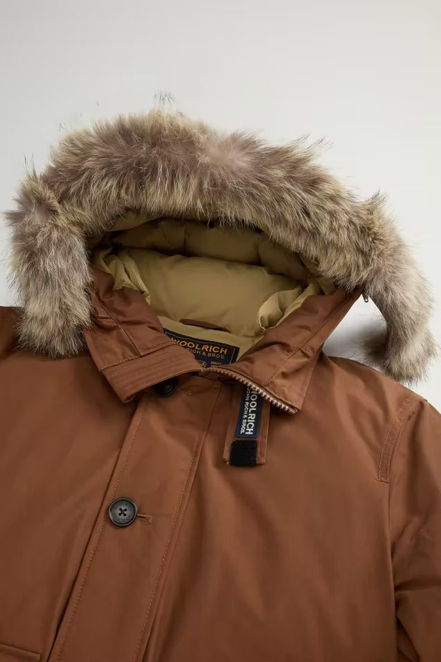 WOOLRICH Bomber Uomo POLAR DETACHABLE FUR-Bison