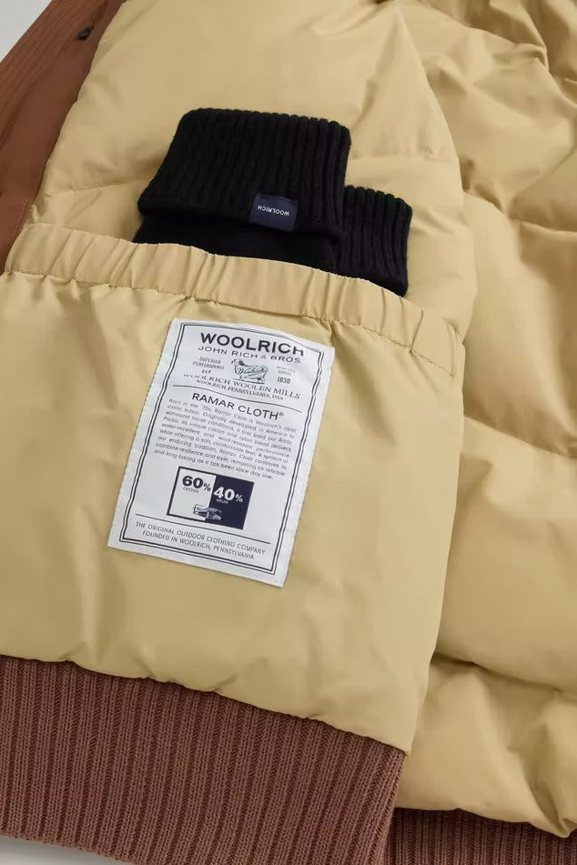 WOOLRICH Bomber Uomo POLAR DETACHABLE FUR-Bison