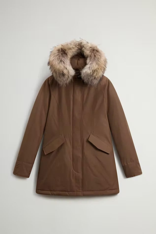 WOOLRICH Parka Donna ARCTIC RACCOON-Dark Earth