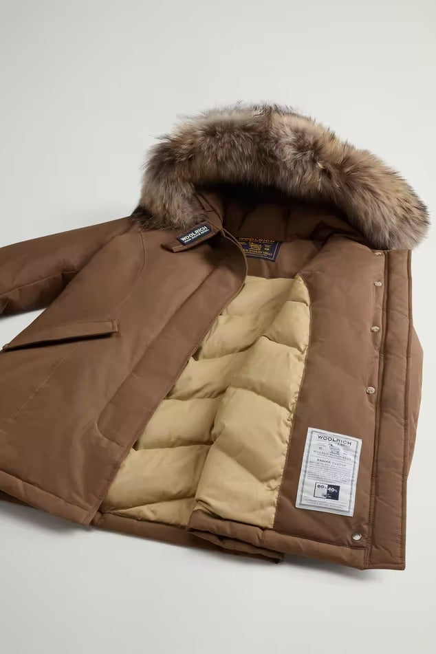 WOOLRICH Parka Donna ARCTIC RACCOON-Dark Earth