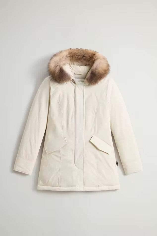 WOOLRICH Parka Donna LUXURY ARCTIC RACCOON-Milky Cream