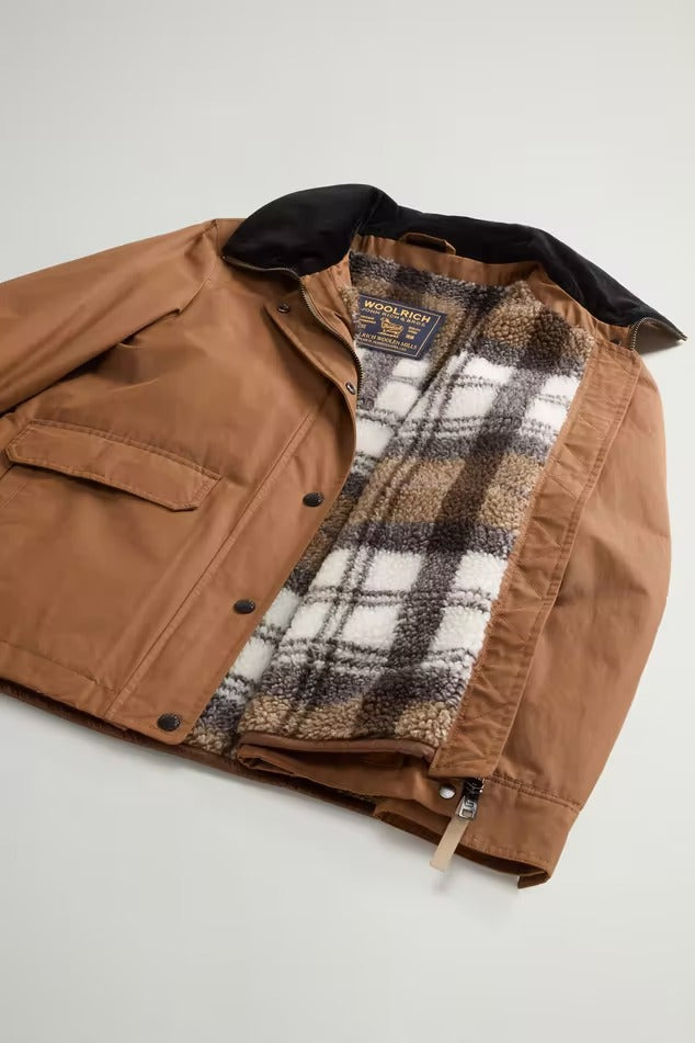 WOOLRICH Giacca Donna WAXED-Bison