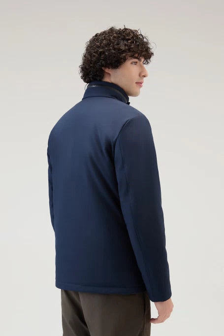 WOOLRICH Giubbino Uomo Softshell Field WOOU0793 Blu Melton