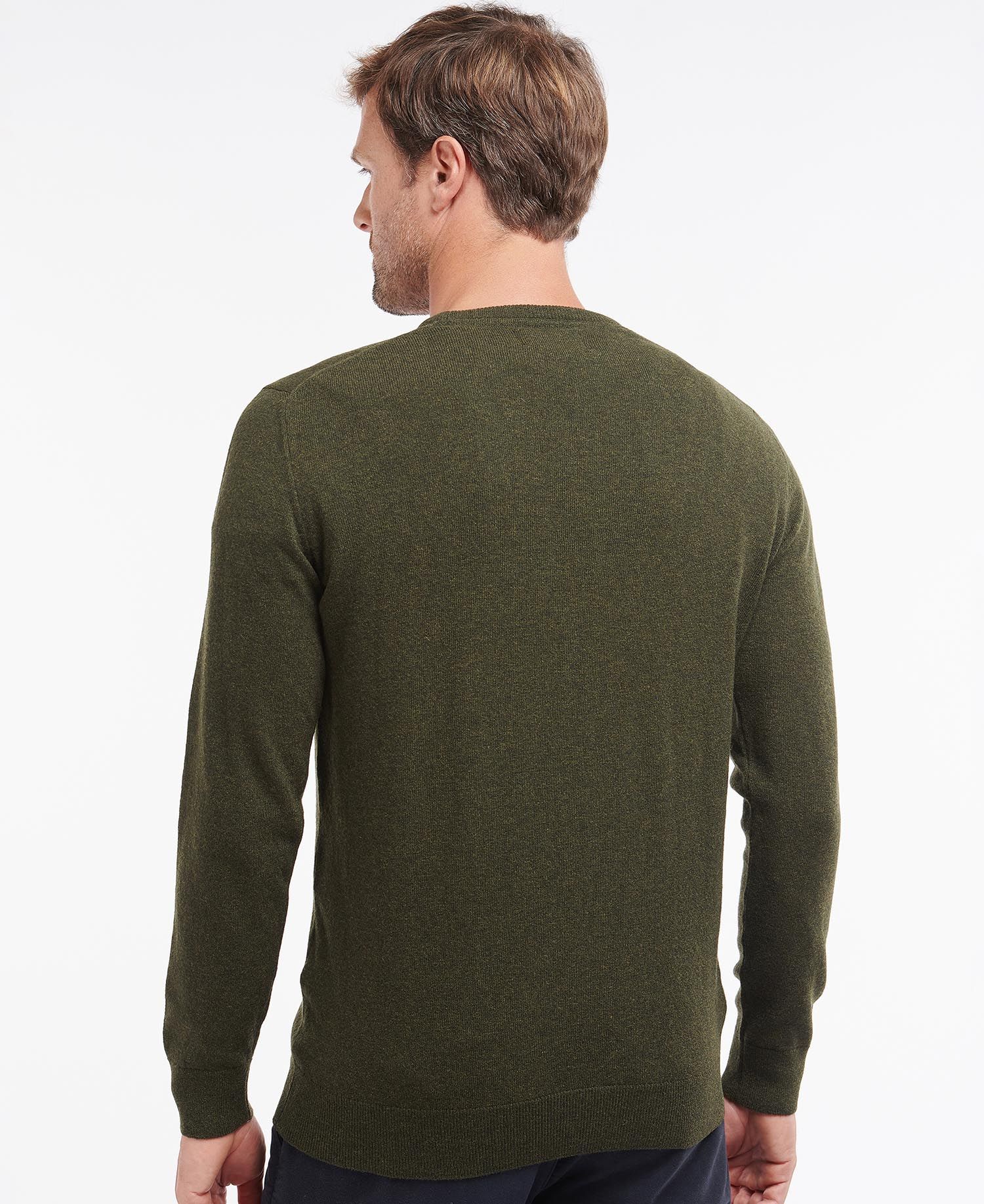 BARBOUR Maglione Uomo Essential Lambswool Crew MKN0345 Seaweed