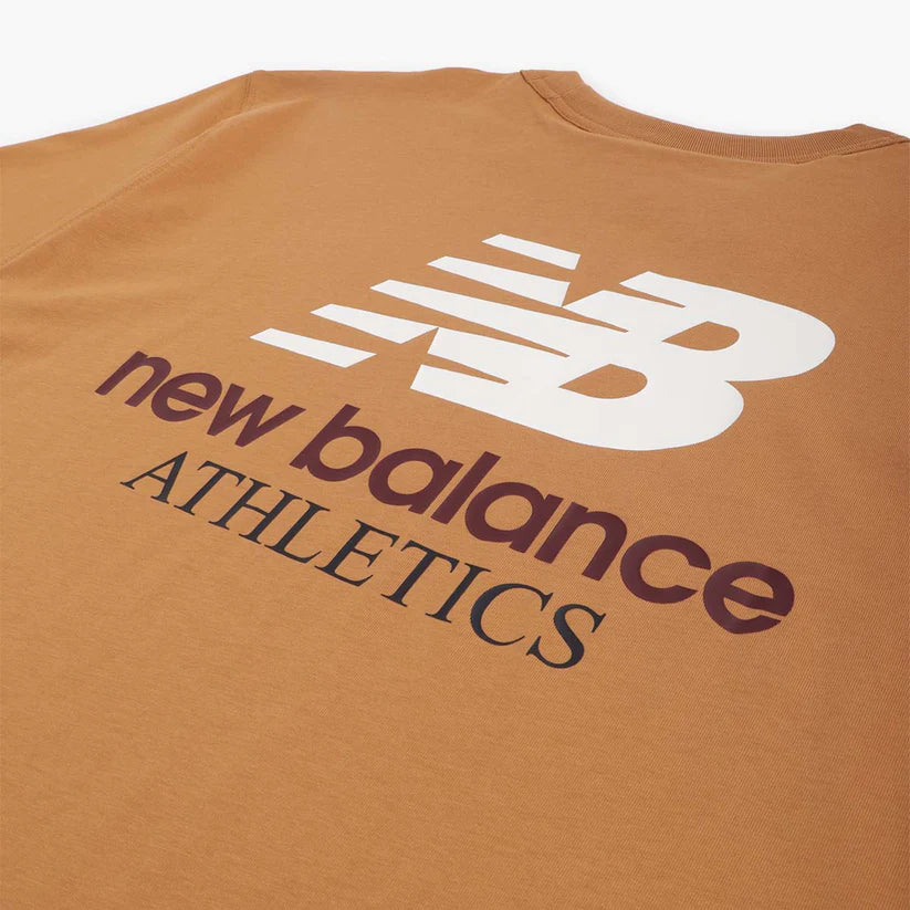 NEW BALANCE T-Shirt Uomo Athletics Remastered MT31504 Tobacco