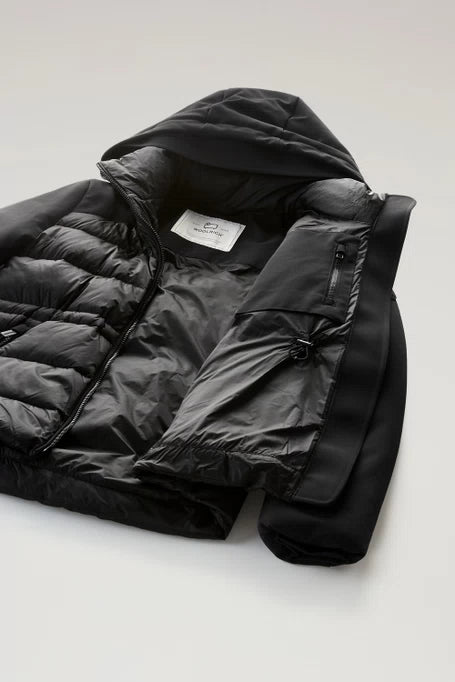 WOOLRICH Women's Softshell Hybrid Down Jacket WWOU0891 Black