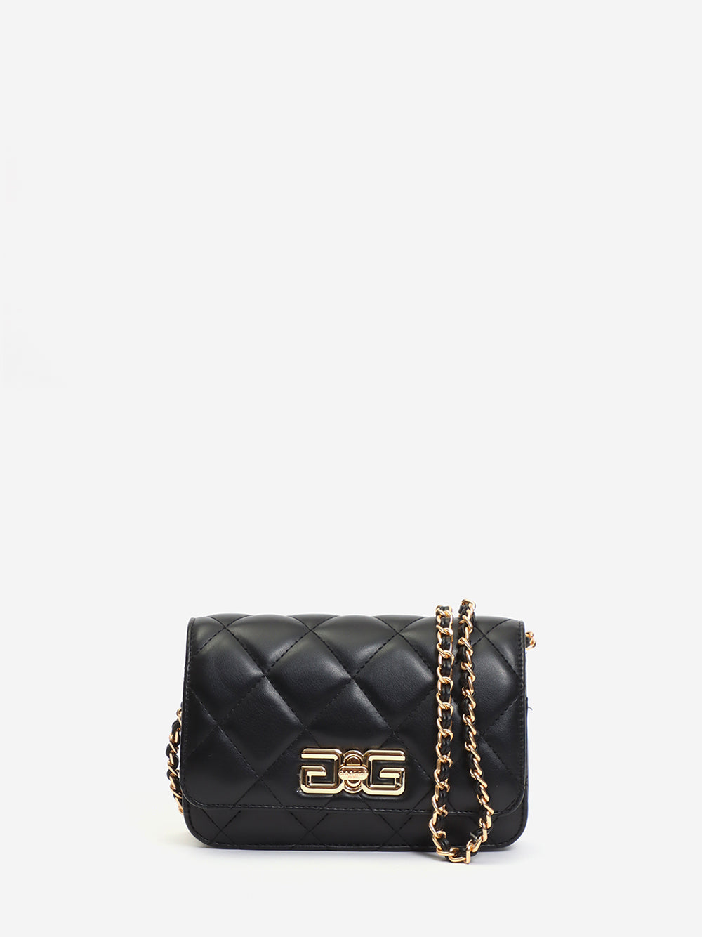 Mini Wallet Bag with Black Logo Closure