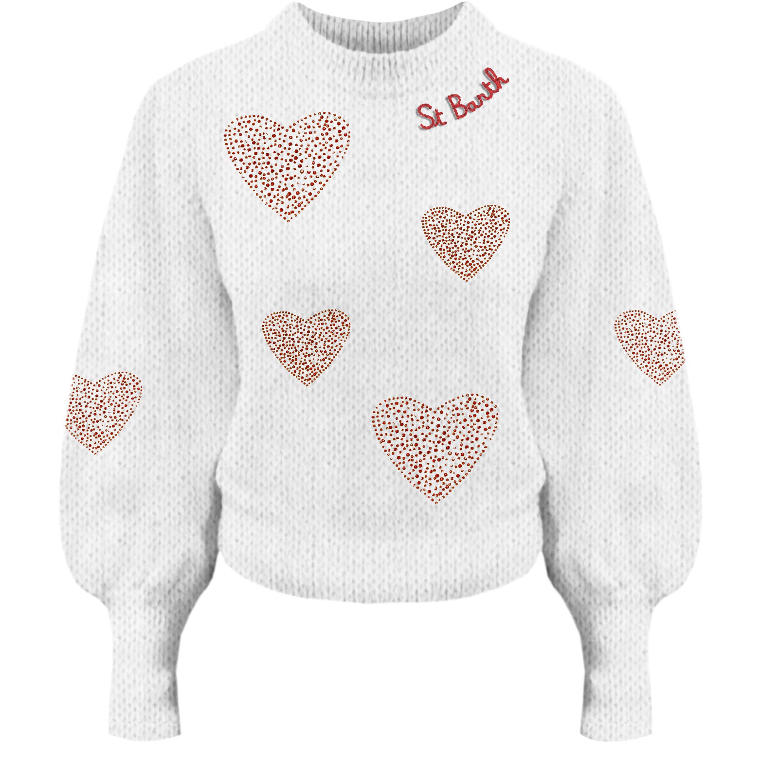 Bloom Soft Heart Strass Women's Sweater