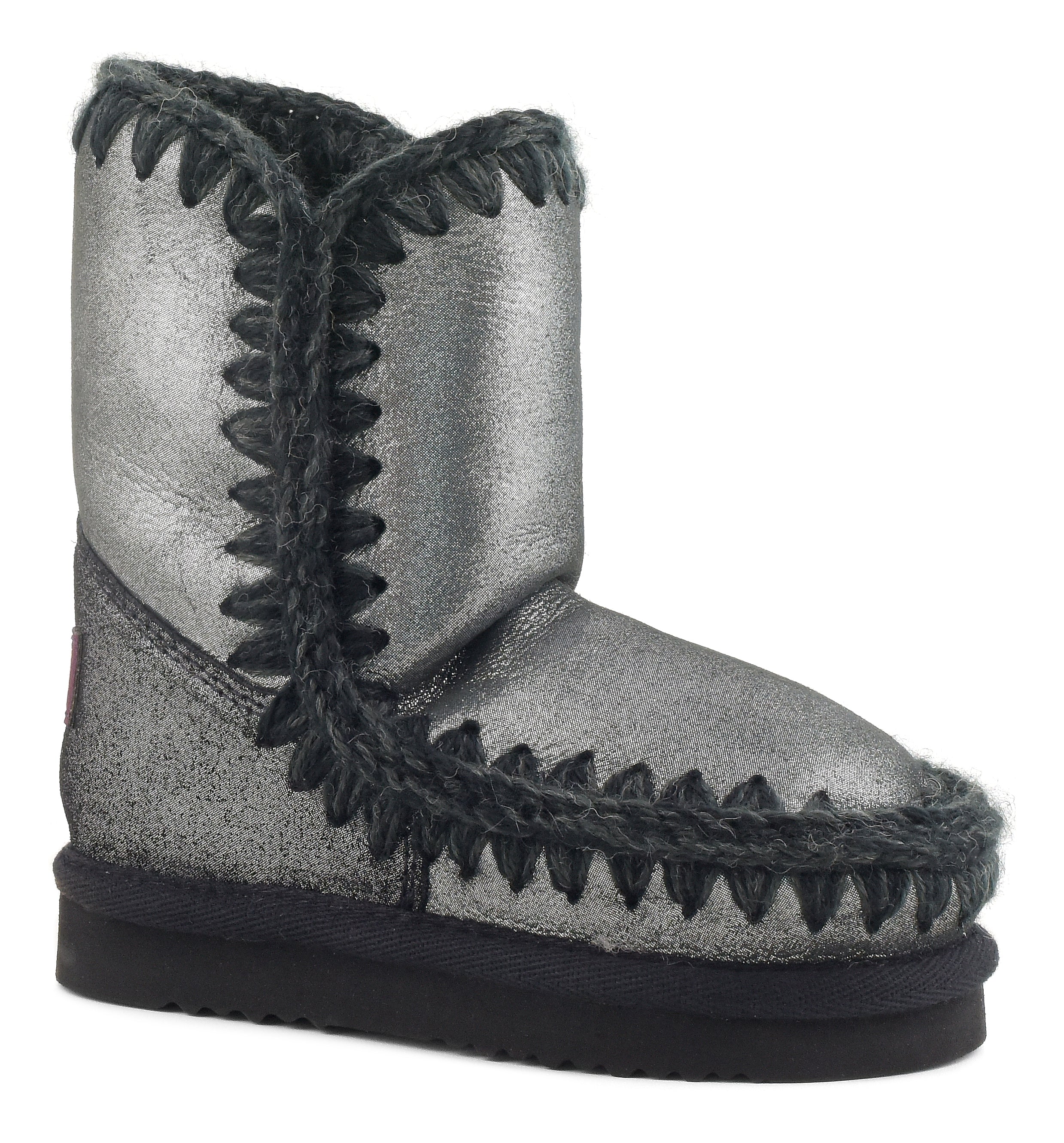 MOU Women's Ankle Boot Eskimo 18 Black Microglitter
