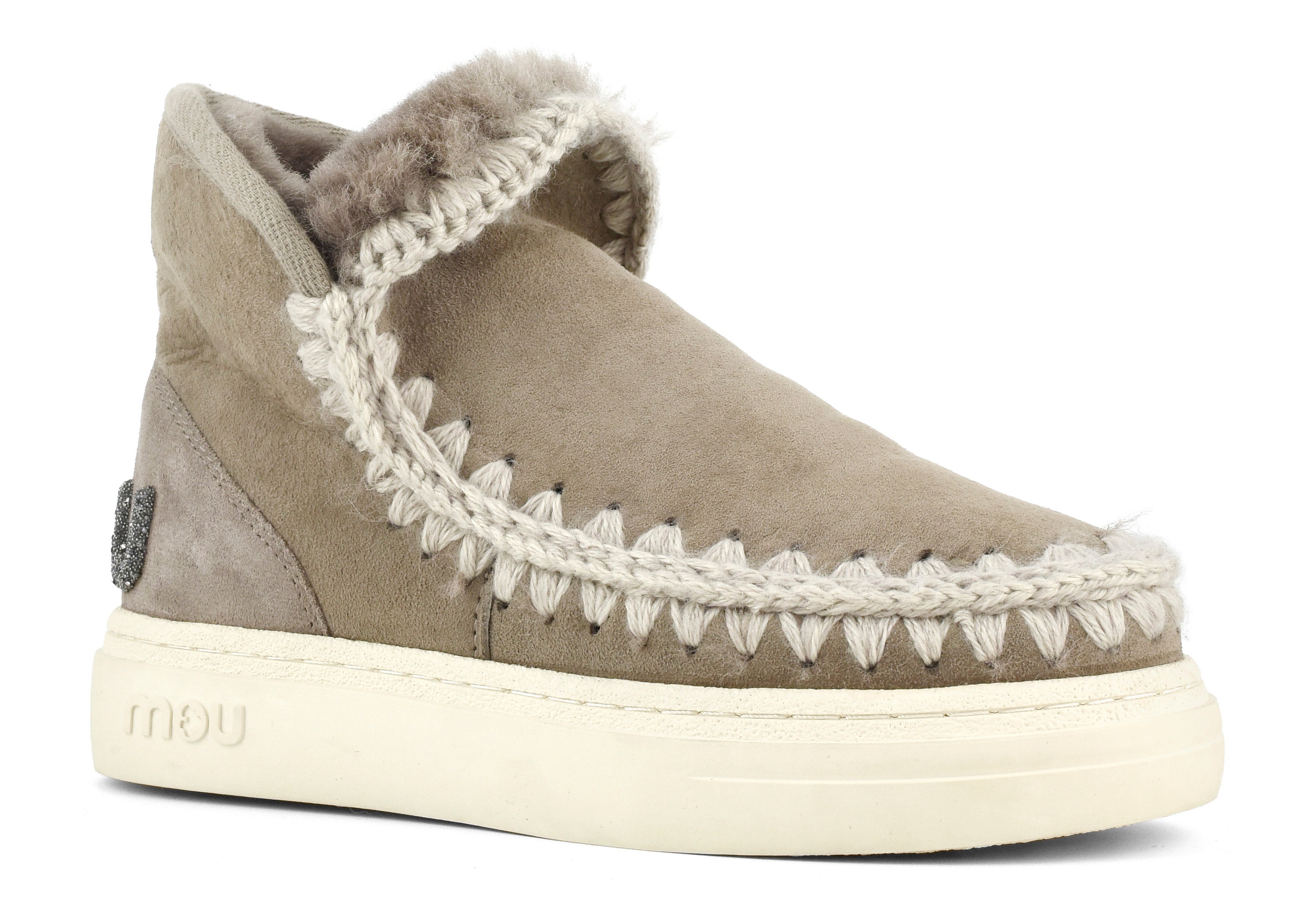 MOU Women's Sneakers Eskimo Bold Glitter Logo Elephant Grey