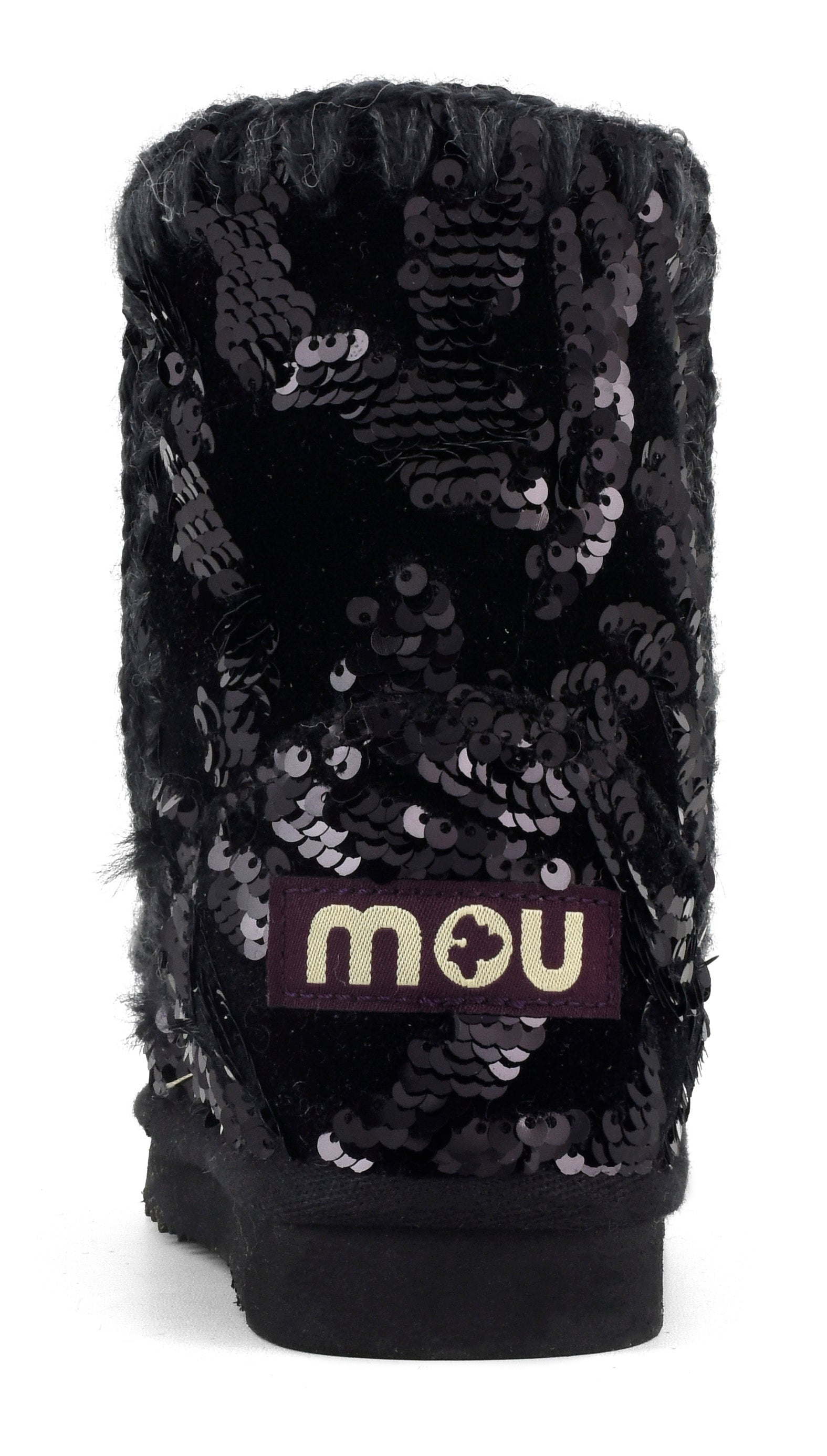MOU Unisex Child Ankle Boot Eskimo Kid Velvet Glamor Iridescent Black
