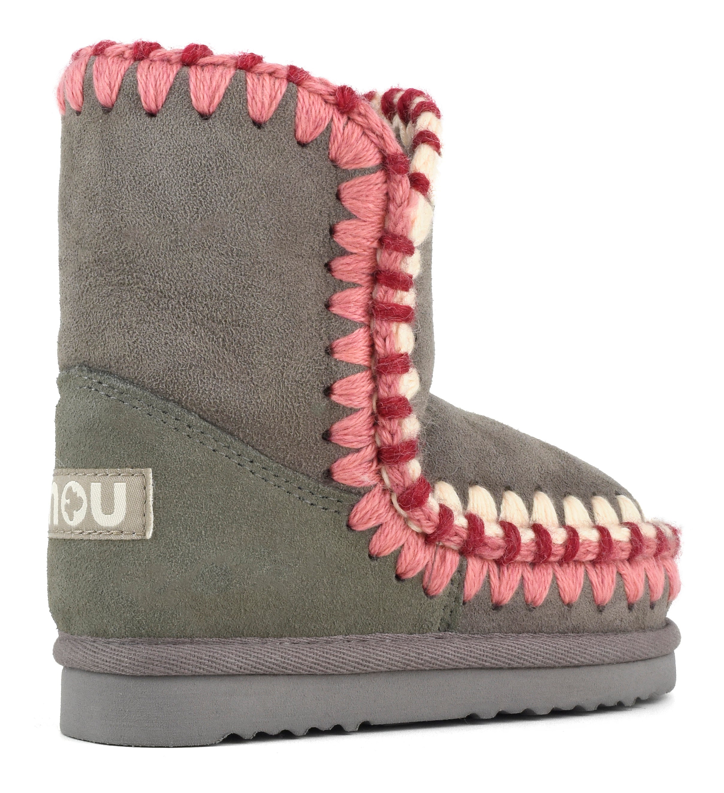 MOU Stivaletto Bambino Unisex Eskimo Kid Overstiching New Grey