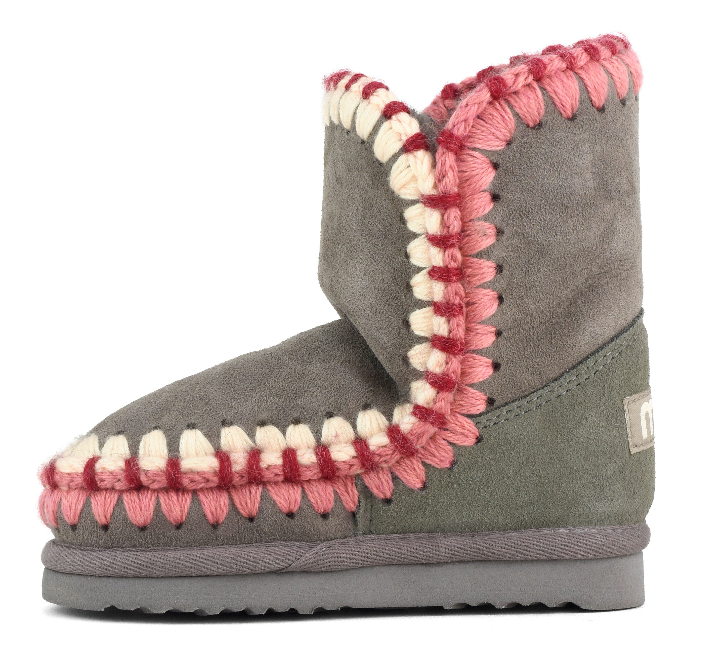 MOU Stivaletto Bambino Unisex Eskimo Kid Overstiching New Grey