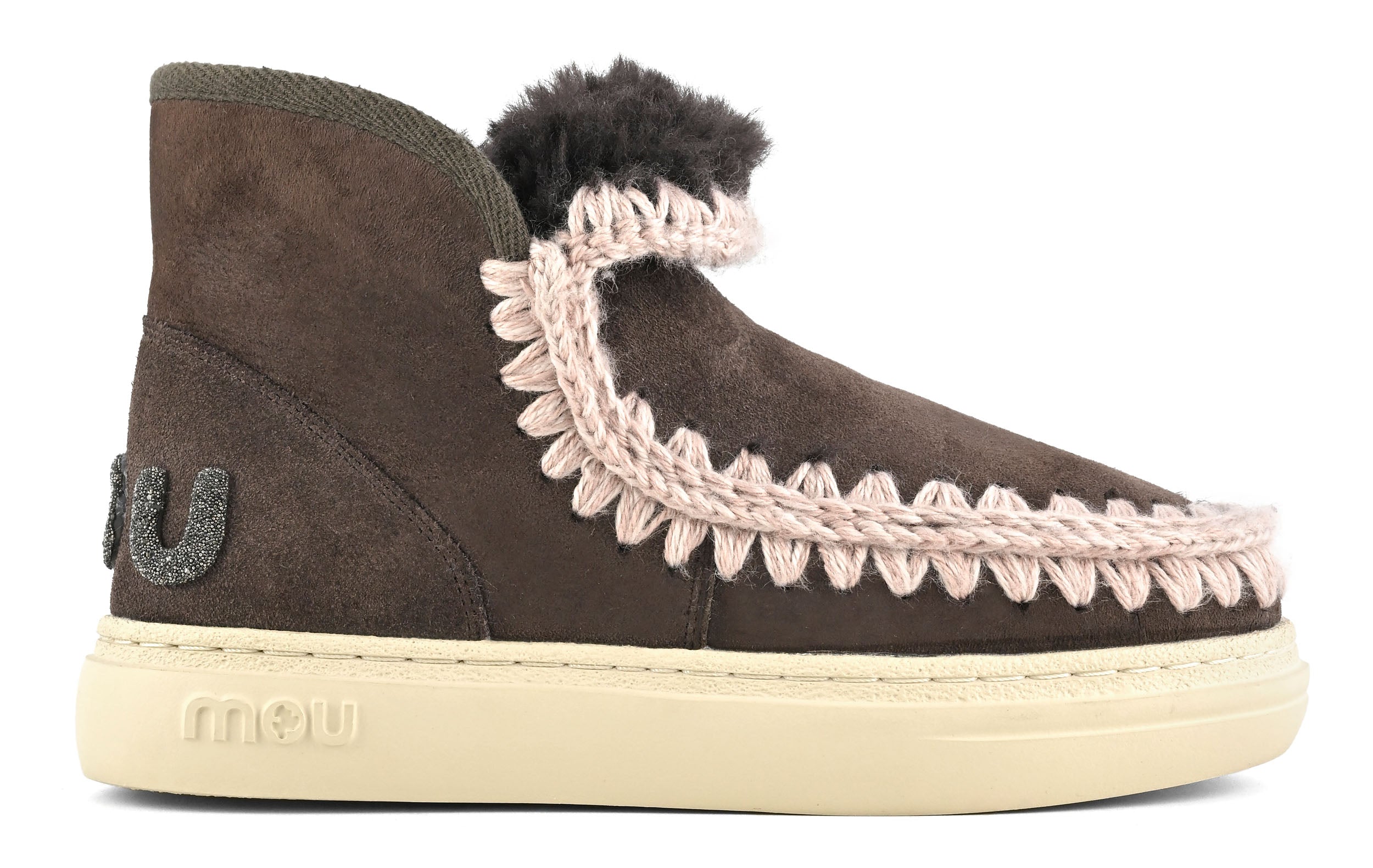 MOU Sneakers Donna Eskimo Bold Glitter Logo Mocha