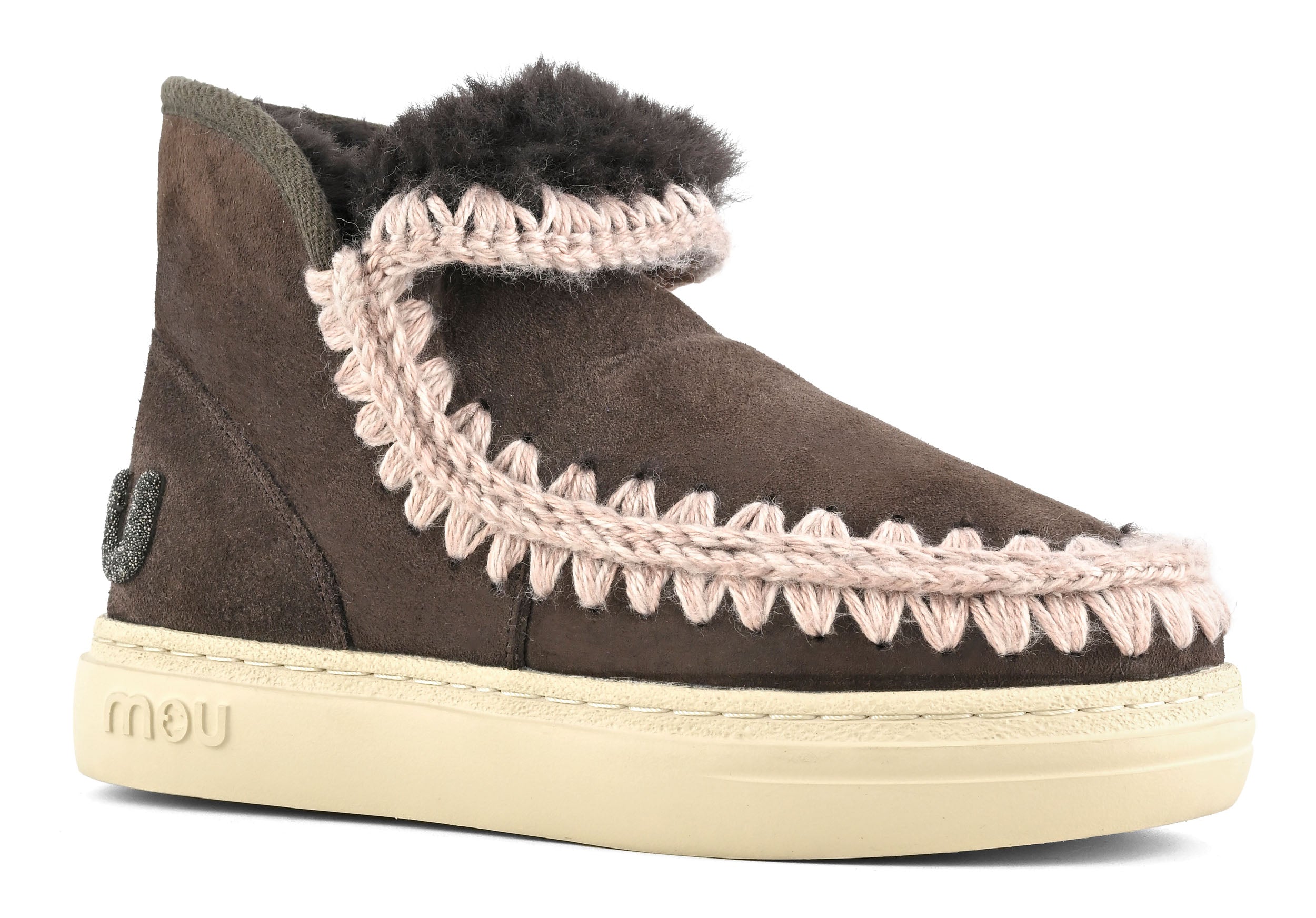 MOU Sneakers Donna Eskimo Bold Glitter Logo Mocha