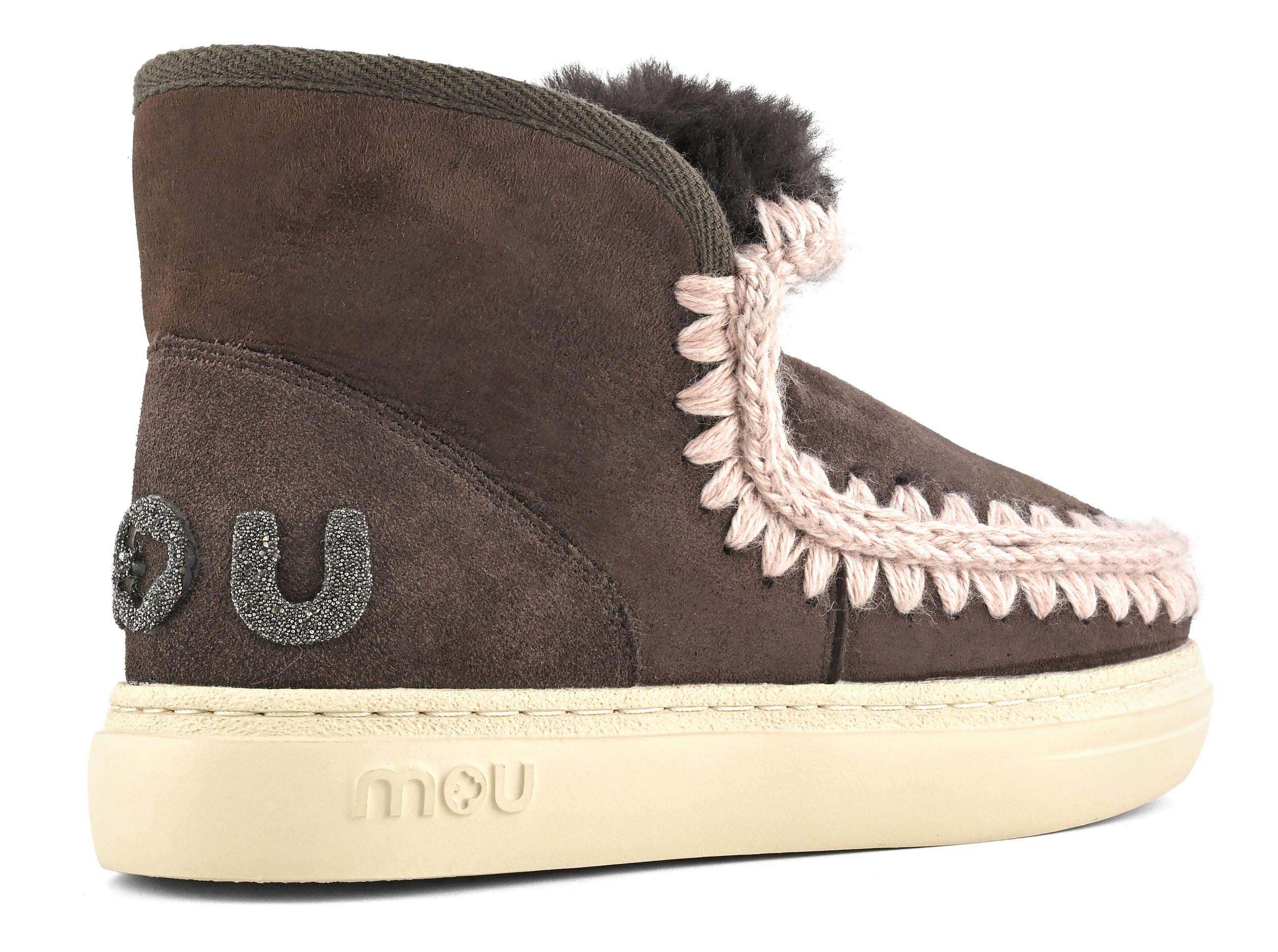 MOU Sneakers Donna Eskimo Bold Glitter Logo Mocha