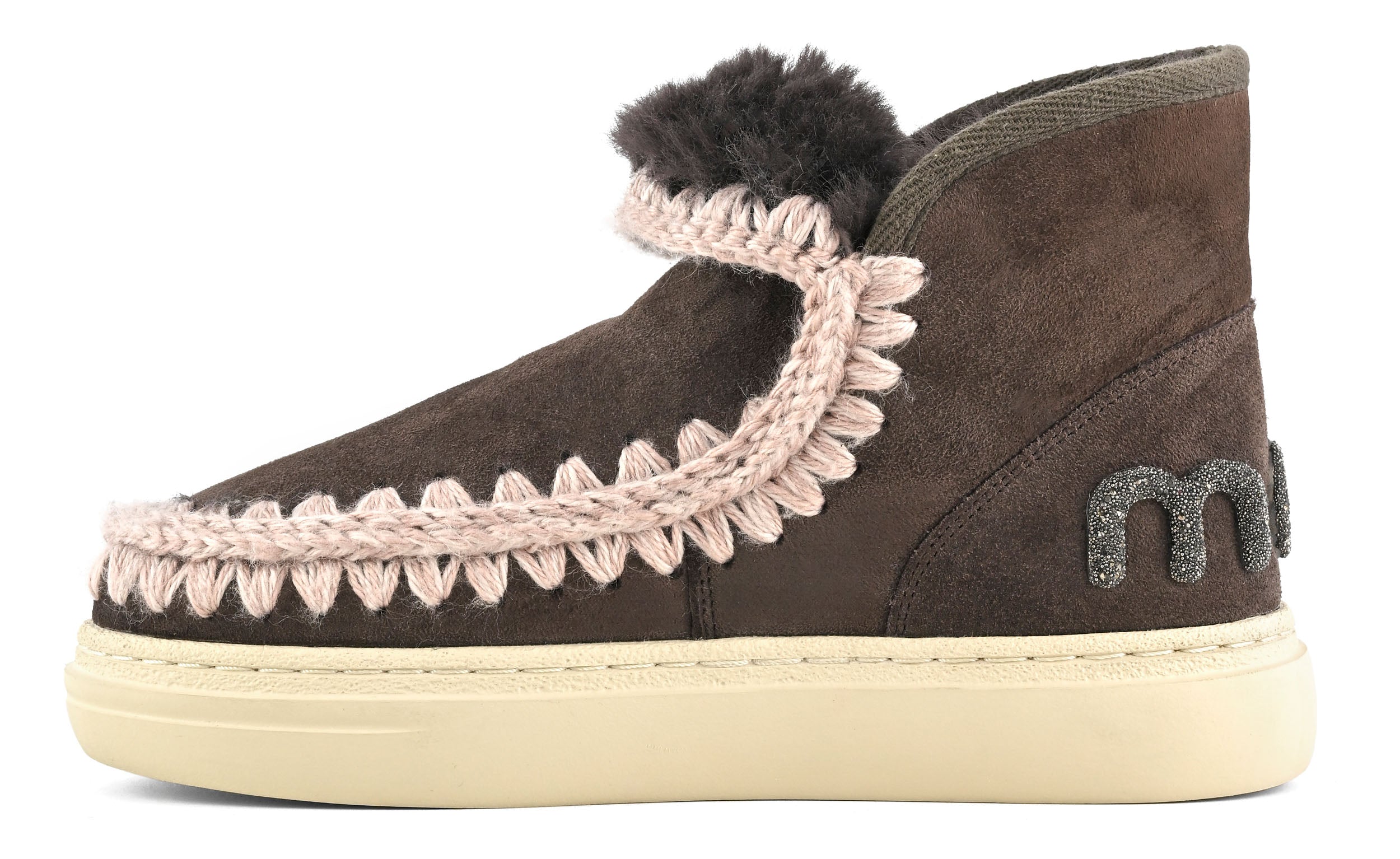 MOU Sneakers Donna Eskimo Bold Glitter Logo Mocha