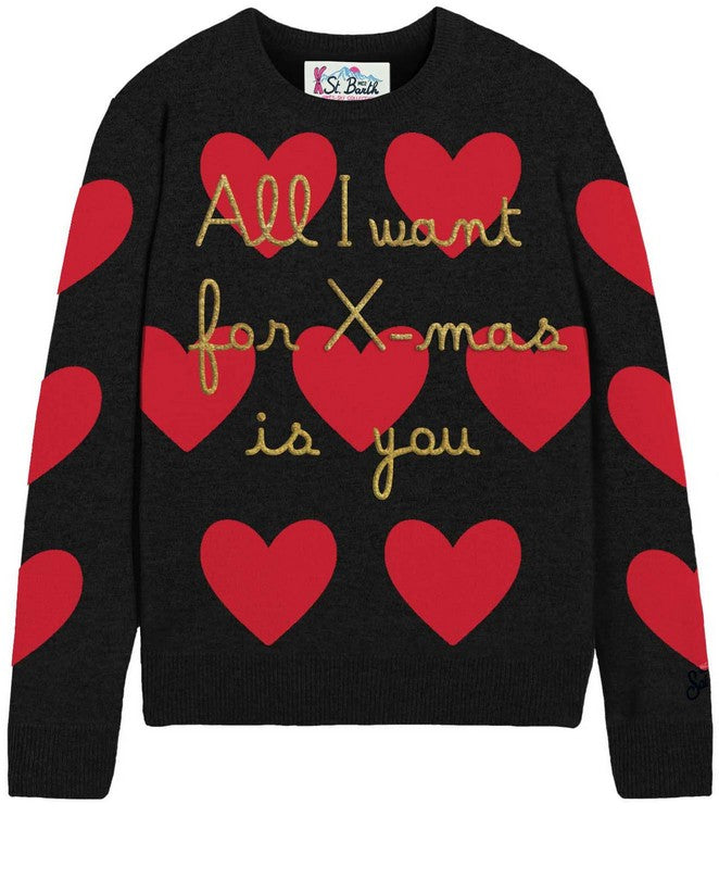 New Queen All I Want Women's Sweater Blk