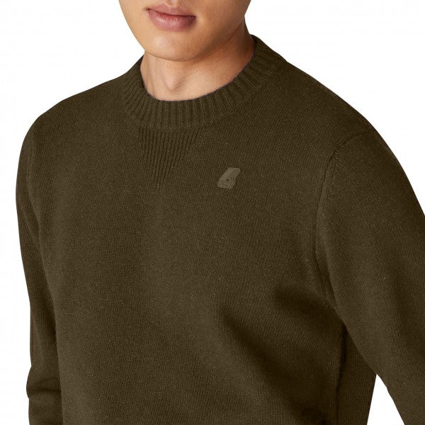 K-WAY Men's Sebastien Lambswool Pullover K2112PW Brown Dk