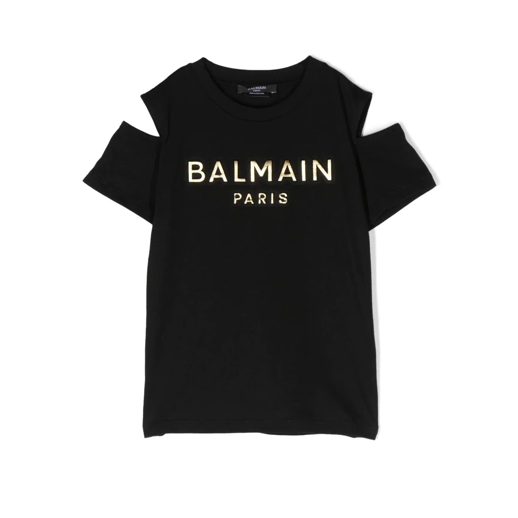 Balmain Kids T-shirt nera con stampa