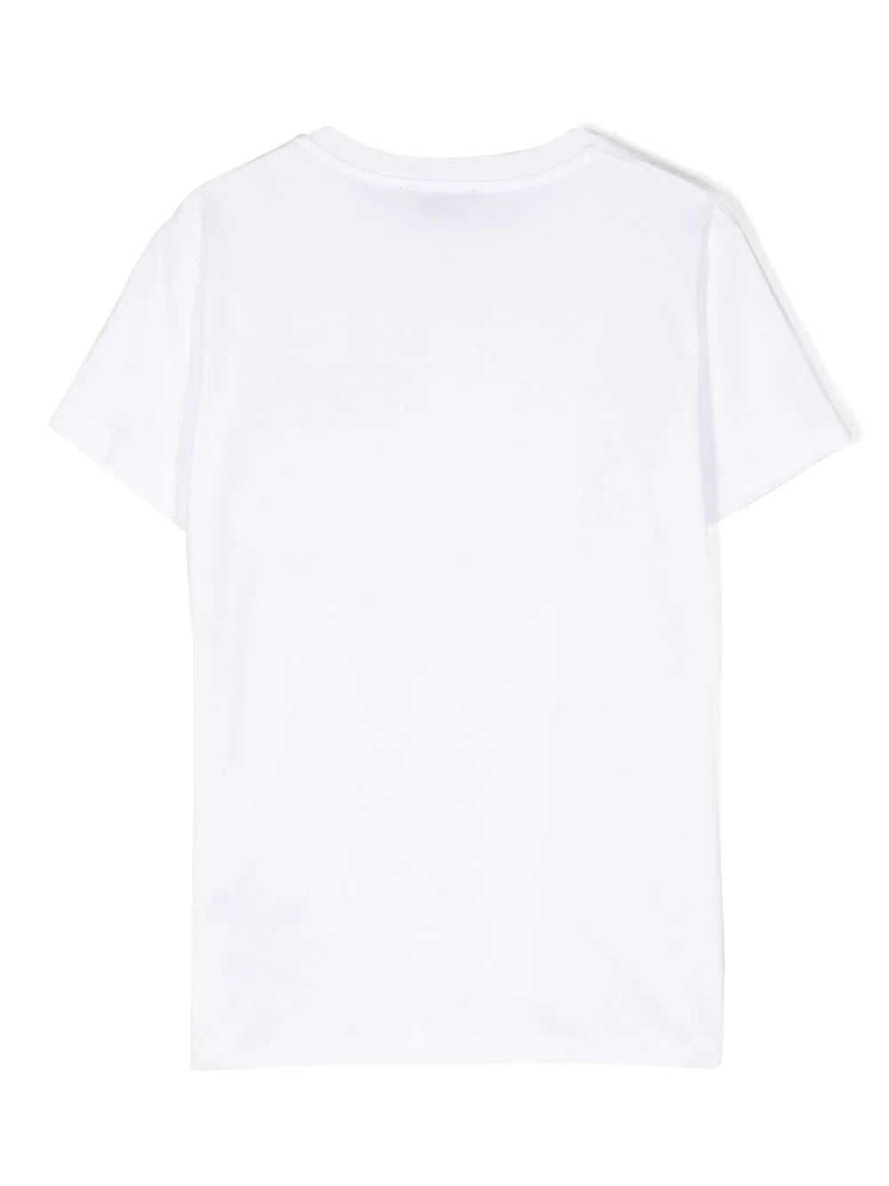Balmain Kids T-shirt girocollo bianca con stampa